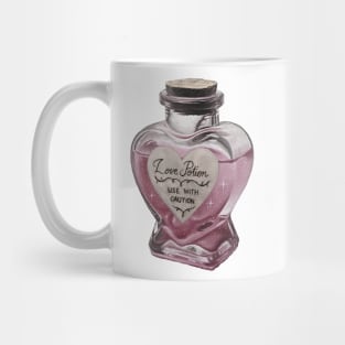 Dusky pink potion heart bottle - Artsy Mug